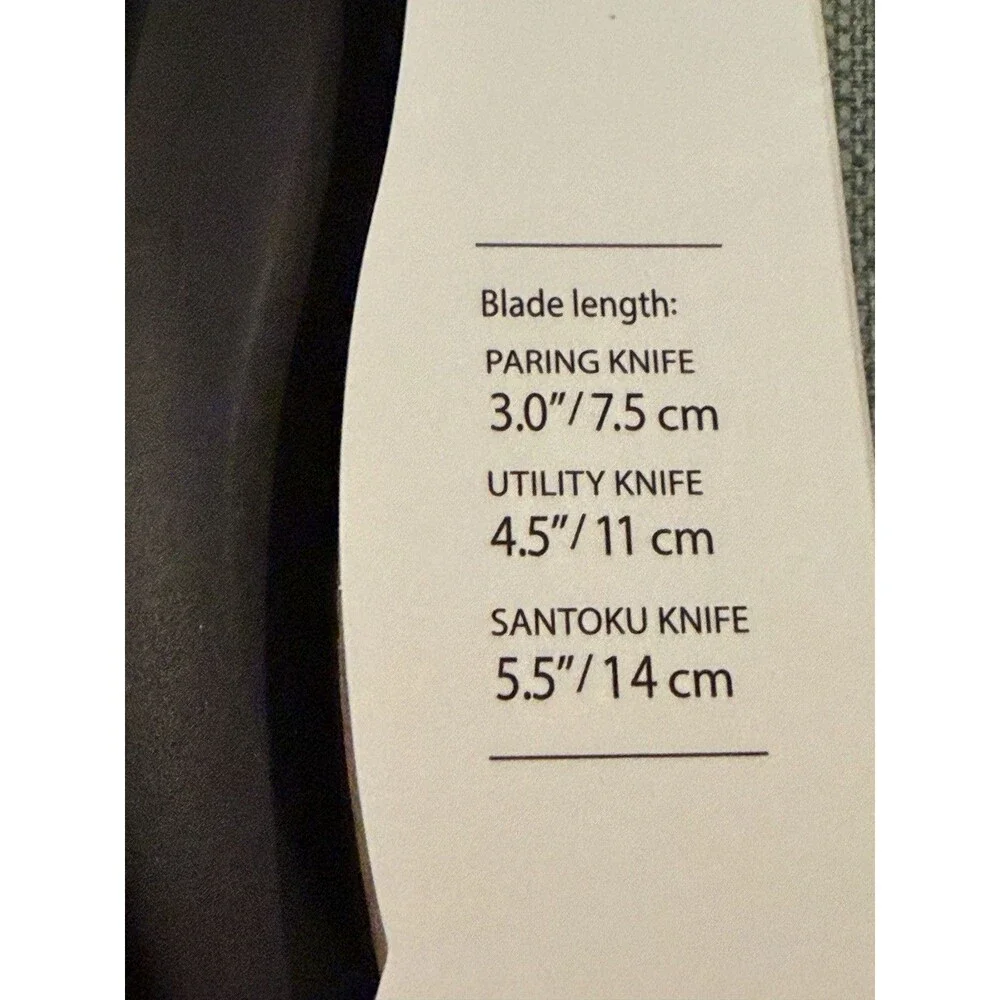 KYOCERA ULINE CERAMIC 3 PIECE KITCHEN KNIFE SET NEW IN BOX-  3”, 4.5” And 5.5”
